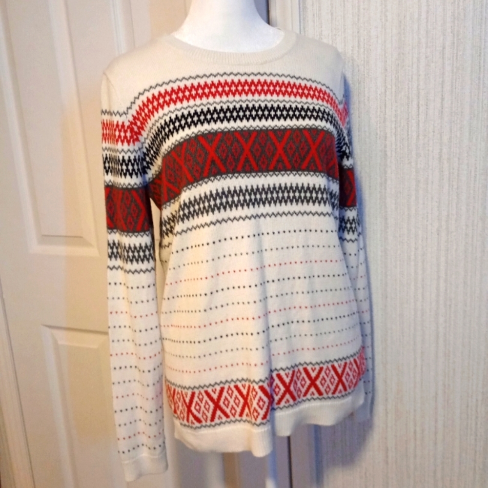 Talbots Women's Size S Pullover Cashmere Blend Sweater Multicolor Button EUC